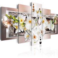 200 x 100 cm Bilder Leinwand abstrakt Orchidee auf Rahmen Wandbild Bild 6348 