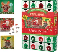 Puzzle kalendarz adwentowy - świąteczne psy. 1200 elementów