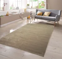 Teppich Kurzflor uni beige Größe - 160 x 230 cm
