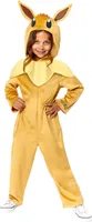 Amscan 9918514 – Uni, offiziell lizenzierter Pokémon-Eevee-Kapuzenoverall, Kinder-Kostüm, Alter: 8-10 Jahre