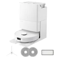 Roborock Qrevo Pro Staubsauger Roboter 7.000 Pa, 60°C Heißwasser, FlexiArm, inkl. Zubehörsatz (1x Seitenbürste, 2x Mopp, 1x Filter), Weiß