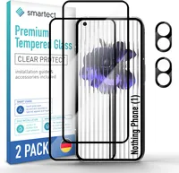 smartect Schutzglas Full Screen für Nothing Phone (1), 2 x Front + 2 x Cam