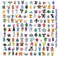 144pcs Verschiedene Stile 2,5-3 cm Kleine Pokemones Anime pkm Action Figure Spielzeug Modell Figur Spielzeug Cartoon Figure Spielzeug Geburtstagsgeschenke für Kinder