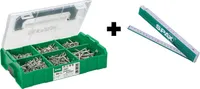 SPAX Montagekoffer, L-BOXX Mini, klein, WIROX A9J, T-STAR plus, Senkkopf, 6 Abmessungen, 703 Stück, 3 SPAX BITs T20 & SPAX Zollstock - 5000009160049