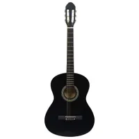vidaXL Klasická kytara pro začátečníky Black 4/4 39" Basswood