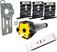 Nachrüstset zum Modernisieren von Gurt/Kurbel auf Somfy Rollladenmotor Oximo 50 io 6/17 (bis 2 6 m²) inkl. 3 St. SecuBlock + Situo 1 io pure + Lager