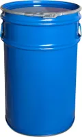 Deckelfass Stahlfass 60 Liter Hobbock | Zyklon Staubabsaugung Geeignet | Lebensmittelecht | Gefahrgutzulassung | Patent-Fallgriffe