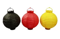 HAAC 3er Set LED Lampion Schwarz/Rot/Gold Deutschland Fußball 2024 Größe 20 cm