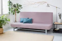 Ersatzbezug fur IKEA NYHAMN und BEDDINGE Sofa-Schonbezug aus Samt und Plüsch 3-Sitzer dicker Stretchstoff Sofabettbezug einfarbig rutschfestm elastisch passt auf Klappsofa ohne Armlehnen