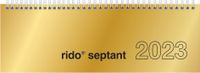 rido idé Tischkalender "septant" 305 x 105 mm 2023 Glanzkarton gold