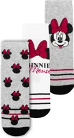Disney Minnie Mouse Socken für Damen - Sneaker Frauen Strümpfe Grau/Weiß (3er Pack), Größe:35-38