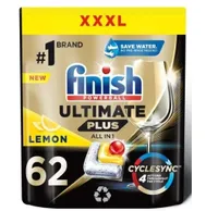 Finish Ultimate Plus - Čisticí kapsle do myčky s vůní citronu, 62 ks.