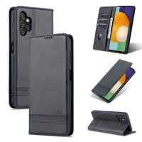 Galaxy A13 4G Leder Hülle, Klapphüllen Brieftasche Magnetverschluss Ständer Schutzhülle für Samsung Galaxy A13 4G Schwarz