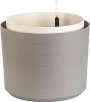 Samozavlažovací kvetináč veľkoobjemový Berberis Ø 55 cm taupe a slonová kosť