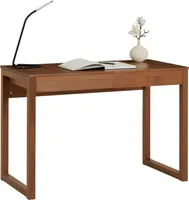 Schreibtisch NOAH mit 2 Schubladen aus Massivholz in kastanienfarben. Robuste Computertische, möbel für arbeitszimmer, Arbeitstisch mit Stauraum, büromöbel