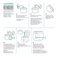 Arendo Reiskocher mit Hitzeschutz & Dampfgareinsatz MAKI 1,4 Liter