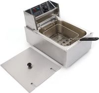 Elektrische Fritteuse 2500W Fritteusen 6L Profi Kaltzon Fritteuse für Zuhause Restaurant