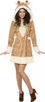 O9903-38-40 beige y Damen Giraffe Giraffen Kleid Kostüm Gr.38-40