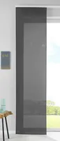 1er Set Schiebegardine Flächenvorhang Vorhang Gardine Voile HxB 245x60 cm Schwarz Komplett mit Paneelwagen Beschwerungsstange, 85589N