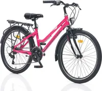 24 Zoll Alu Fahrrad Cityrad 24 Mädchen Fahrrad Rad 21G Rh 38 cm STVO