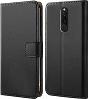 Handy Tasche für Xiaomi Redmi 8 Schutzhülle Bookstyle Etui Klapphülle Wallet Flip Cover Case Schwarz