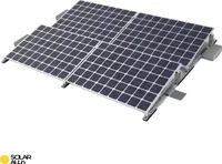 SOLAR ALLin Flachdach PV Montagesystem für Solaranlagen mit 4 Modulen, Süd & Ost/West Ausrichtung (10°)