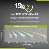 Langzeit LiFePO4 Batterie 100Ah 12V
