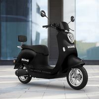 HOME DELXUE - E-Roller MICK - Farbe: Schwarz - 45 km/h, inkl. Zulassung, Alarmanlage, Wegfahrsperre I Elektro Roller Vespa