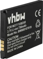 vhbw Akku kompatibel mit Motorola MotoFone Motofone F3 schnurlos Festnetz Telefon (750 mAh, 3,7 V, Li-Ion)
