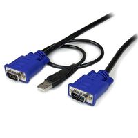 StarTech.com 1,8m 2-in-1 USB VGA KVM Kabel, 1,8 m, VGA, Schwarz, USB, USB A + VGA, VGA