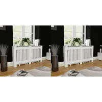 vidaXL Osłona grzejnika 2 szt. Biały MDF 152 cm