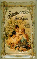 Blechschild Stollwerck Herz Cacao Kakao Schild Nostalgieschild