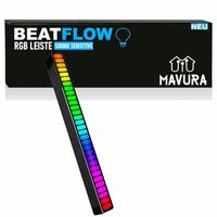 BEATFLOW RGB Lightbar LED Ambiente Lampe Licht Smart Sound Sensitive Music Sync Backlight Hintergrundbeleuchtung Wohnzimmer TV