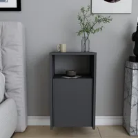 Skye Decor, Carlin - Anthracite, Nachttische & -schränke, Anthrazit, 36 x 61,4 x 25,3 cm