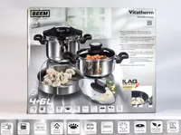 BEEM Vitatherm Schnellkochtopf Set 4L & 6L – Edelstahl & Antihaft - für alle Herdarten