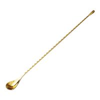 Edelstahl -Spiralgriff Mischung Mischung Cocktail Löffel Barkeeper Werkzeug Barkeeper-GoldenGröße:40cm