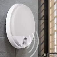 LED Außenwandleuchte 'ALMAZ' in Weiß mit Bewegungsmelder - IP54, 15W, Neutralweiß