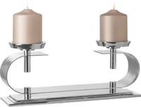 Fink Twinson Leuchter - Aluminium, Edelstahl , vernickelt silberfarben