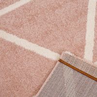 Farben Teppich in Pastellfarben Rauten Design Robust Kurzflorig in versch