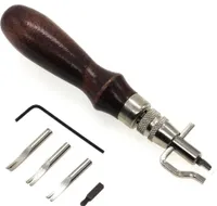5 in 1 Rillenwerkzeug Multi funktionaler Troggräber Lederkantennähte