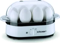 Cloer 6081, 6 vajec, Plast, Biela, Nerezová oceľ, 350 W, 220 - 240 V