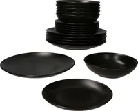 18tlg Tellerset Panther schwarz 6 Personen