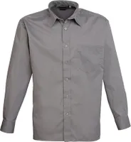 Premier Workwear Pánská popelínová košile s dlouhým rukávem