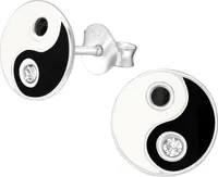 Monkimau Yin Yang Ohrringe aus 925 Silber