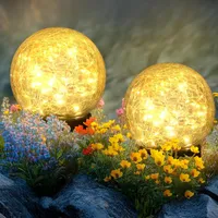 2 Stück Solarlampen für Außen, 120 LED Solarleuchten für Aussen Garten, Bodenleuchten IP44 Wasserdicht Solar Gartenleuchten für Gartendeko, Balkon