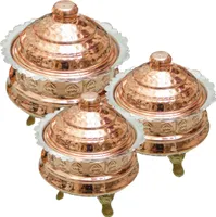 Mnz-Set Aus 3 Zuckerschalen Mit Kupferdeckel