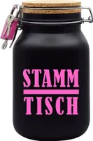 Spardose Geld Geschenk Ideen Stammtisch Schwarz Pink Größe XXL 3 Liter