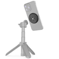 Tragbare magnetische Telefonstativhalterung, Schnellverschluss-Telefonhalter, magnetische Telefonhalterung mit 1/4 Zoll Gewinde, Ersatz fuer iPhone 15/14/13/12 Serie und Android-Smartphones