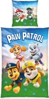 Herding Renforcé Bettwäsche 2 tlg 135x200cm Paw Patrol Hunde Wiese Blau Bunt
