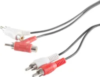 2 Cinchstecker-2 Cinchstecker/ 2Cinchkupplung 1,5m